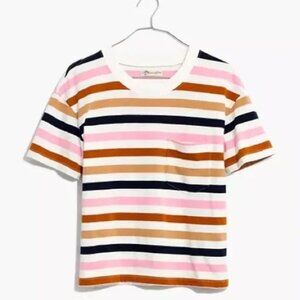 Madewell Easy Crop Tee in Beatrice Stripe